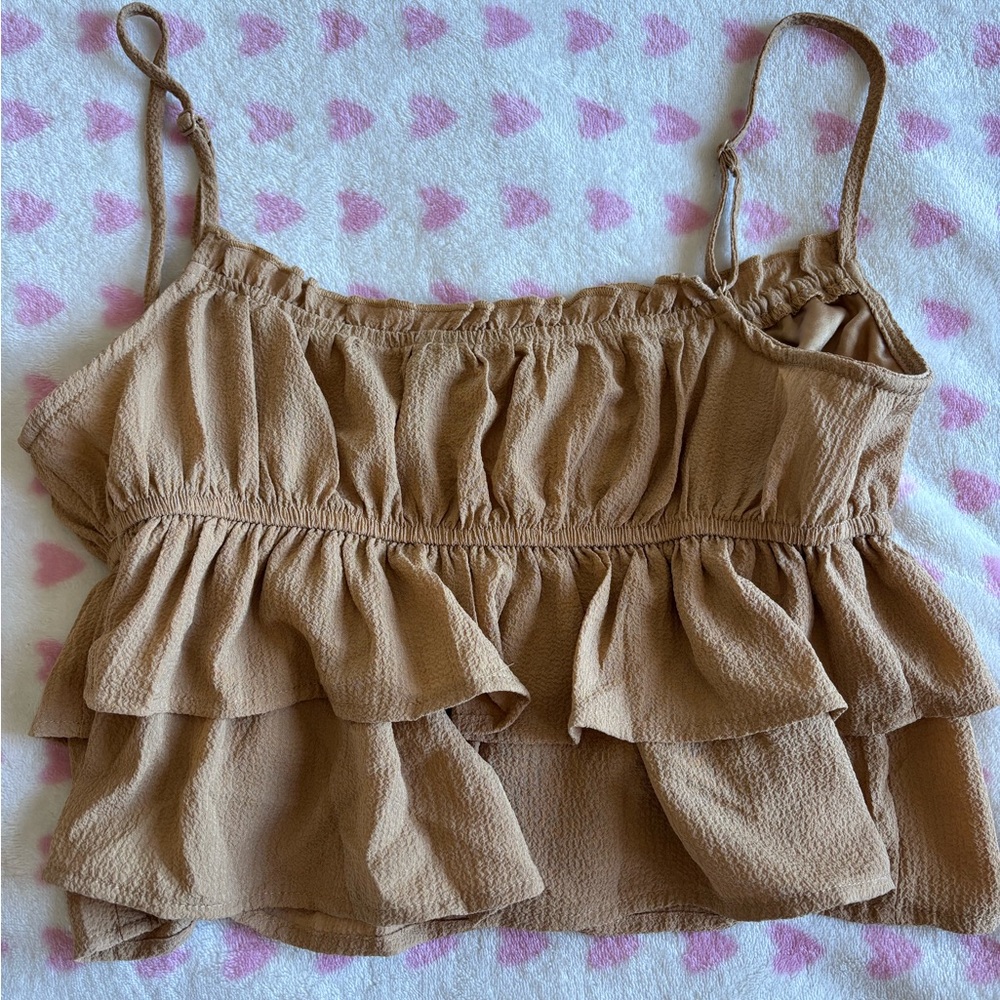Wild Fable Ruffled Tan Top - Picture 4 of 4